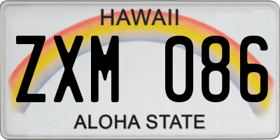 HI license plate ZXM086