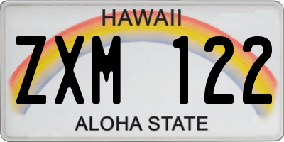 HI license plate ZXM122