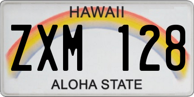HI license plate ZXM128