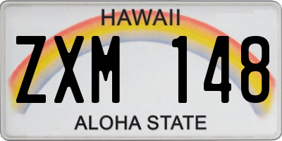 HI license plate ZXM148