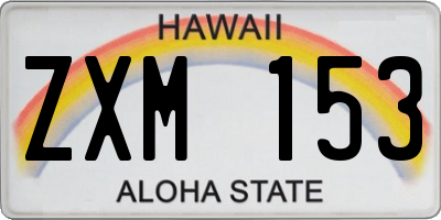 HI license plate ZXM153