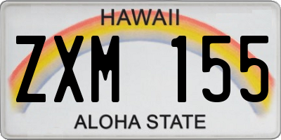 HI license plate ZXM155