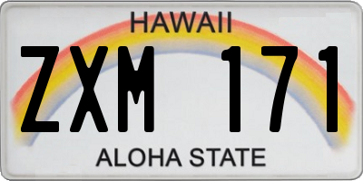 HI license plate ZXM171