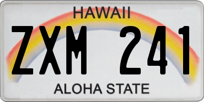 HI license plate ZXM241