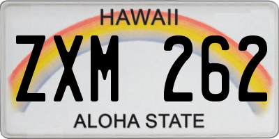 HI license plate ZXM262