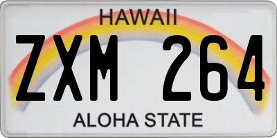 HI license plate ZXM264
