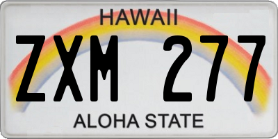 HI license plate ZXM277