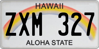 HI license plate ZXM327