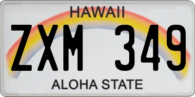 HI license plate ZXM349