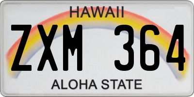 HI license plate ZXM364
