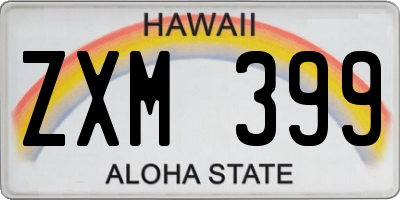 HI license plate ZXM399