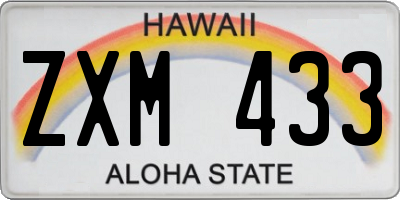 HI license plate ZXM433