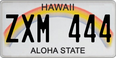 HI license plate ZXM444