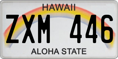 HI license plate ZXM446