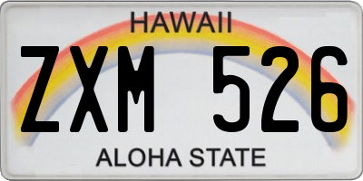 HI license plate ZXM526