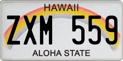 HI license plate ZXM559