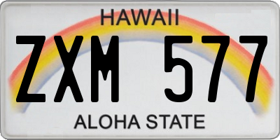 HI license plate ZXM577