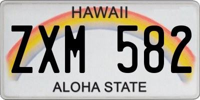 HI license plate ZXM582
