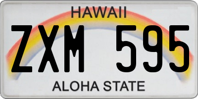 HI license plate ZXM595