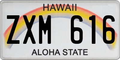 HI license plate ZXM616