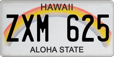 HI license plate ZXM625