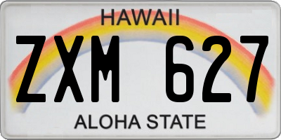 HI license plate ZXM627