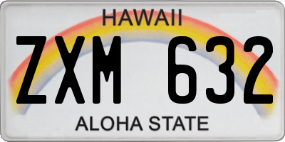 HI license plate ZXM632
