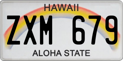 HI license plate ZXM679