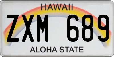 HI license plate ZXM689