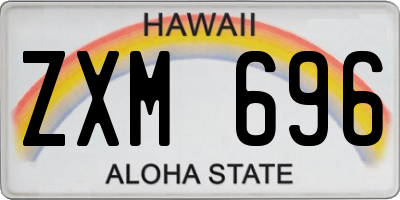 HI license plate ZXM696