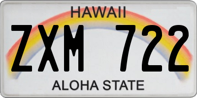 HI license plate ZXM722