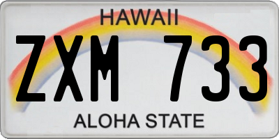 HI license plate ZXM733