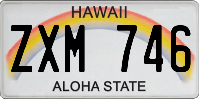 HI license plate ZXM746