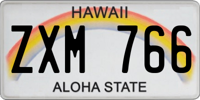 HI license plate ZXM766