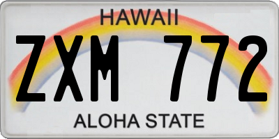 HI license plate ZXM772