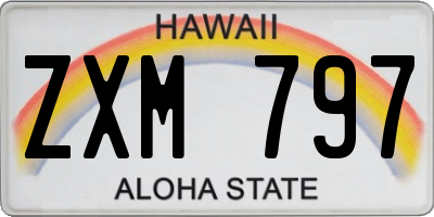 HI license plate ZXM797