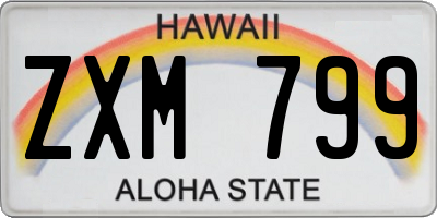 HI license plate ZXM799