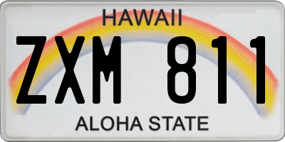 HI license plate ZXM811