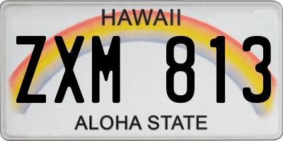 HI license plate ZXM813