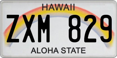 HI license plate ZXM829