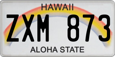 HI license plate ZXM873