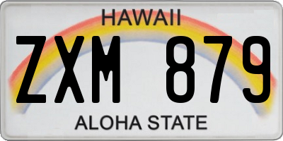 HI license plate ZXM879