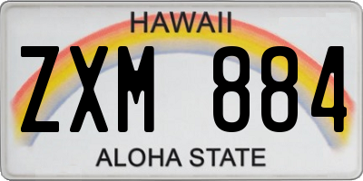 HI license plate ZXM884