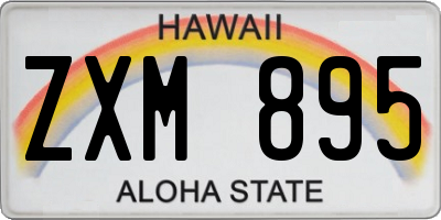 HI license plate ZXM895