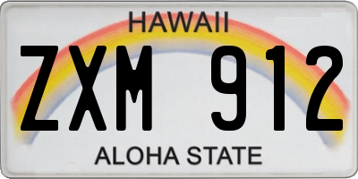 HI license plate ZXM912