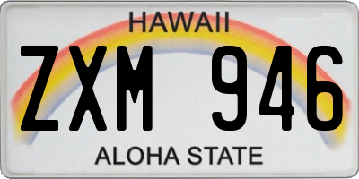HI license plate ZXM946