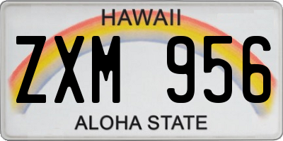 HI license plate ZXM956
