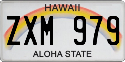 HI license plate ZXM979