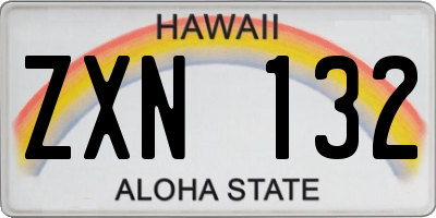HI license plate ZXN132