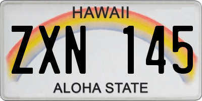 HI license plate ZXN145